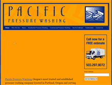 Tablet Screenshot of pacificpressurewashing.com